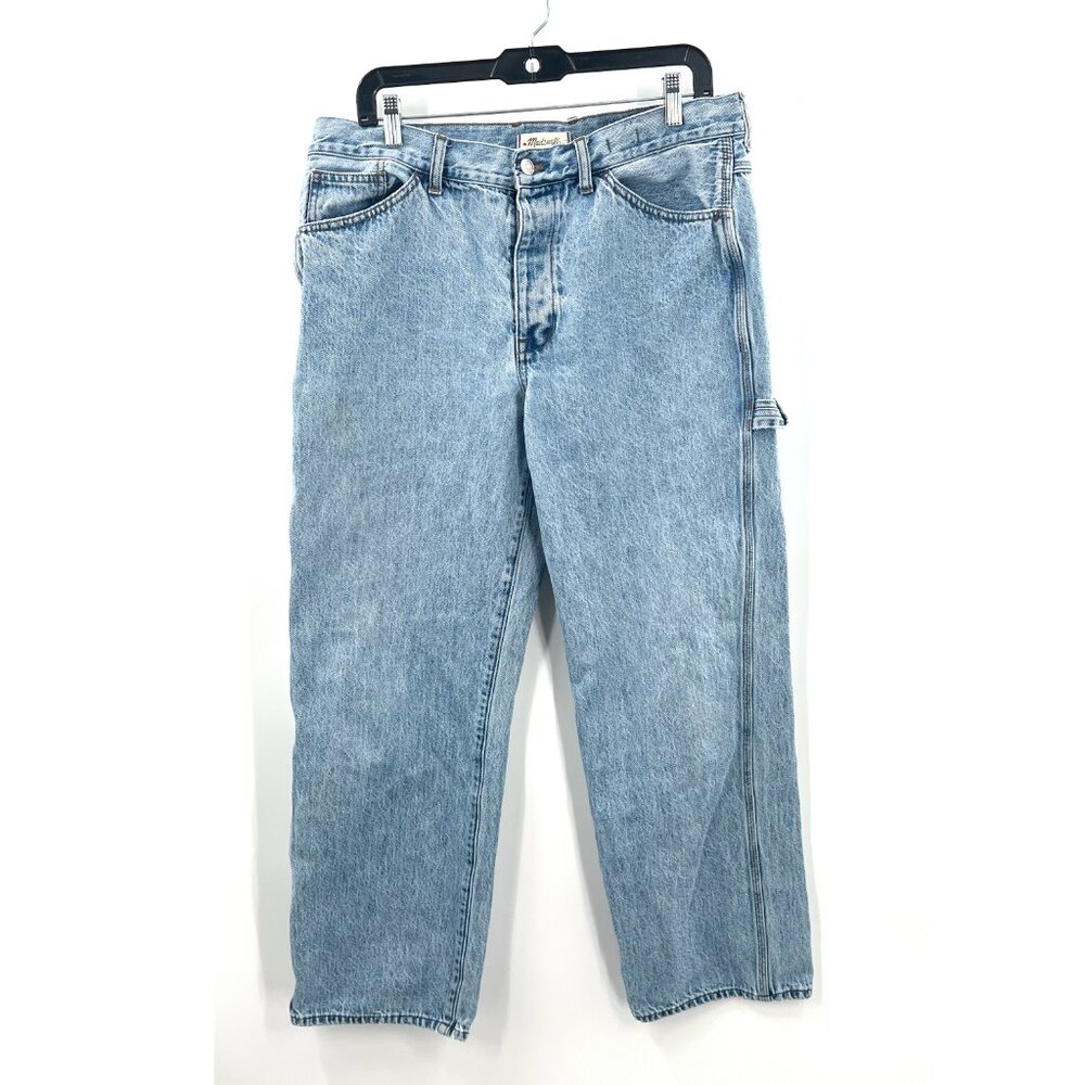 Madewell low slung straight carpenter jeans light wash 90s retro workwear 31 - Picture 12 of 15